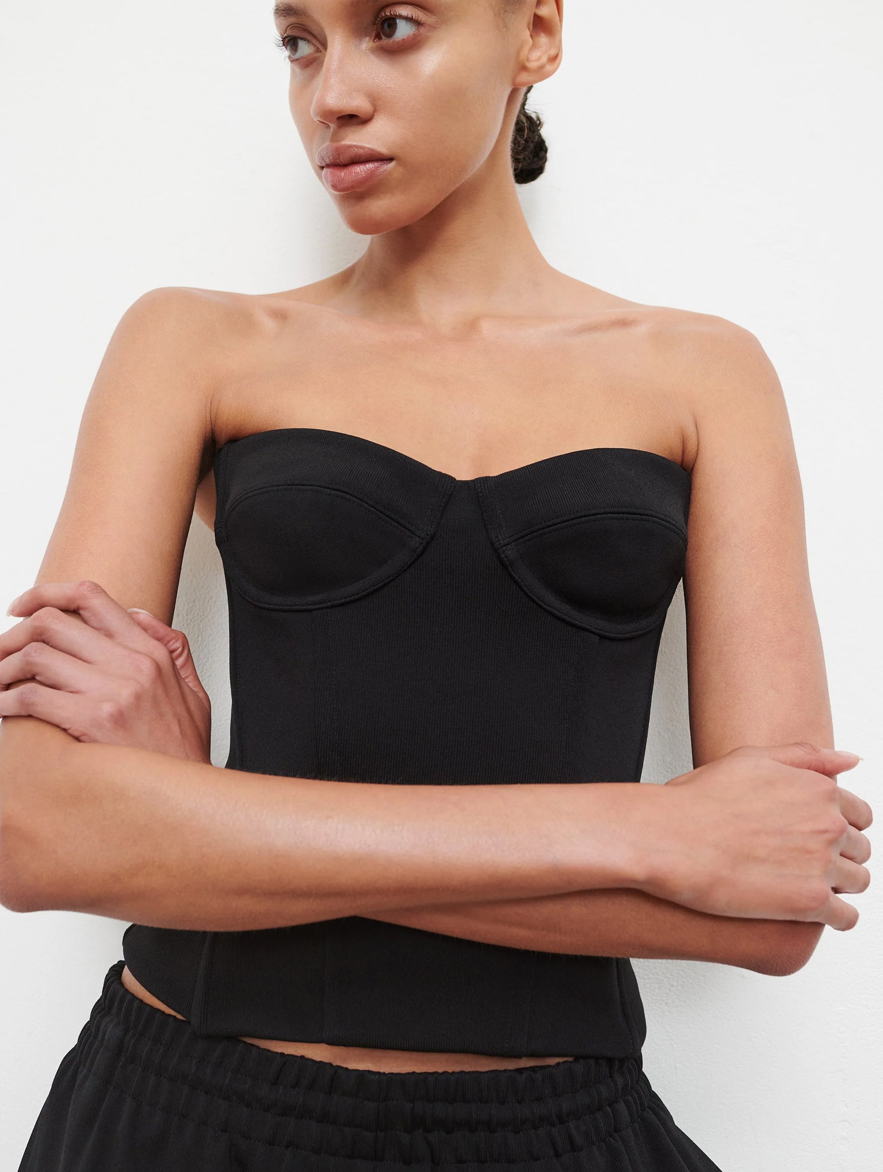 Semi Matte Bustier in Black