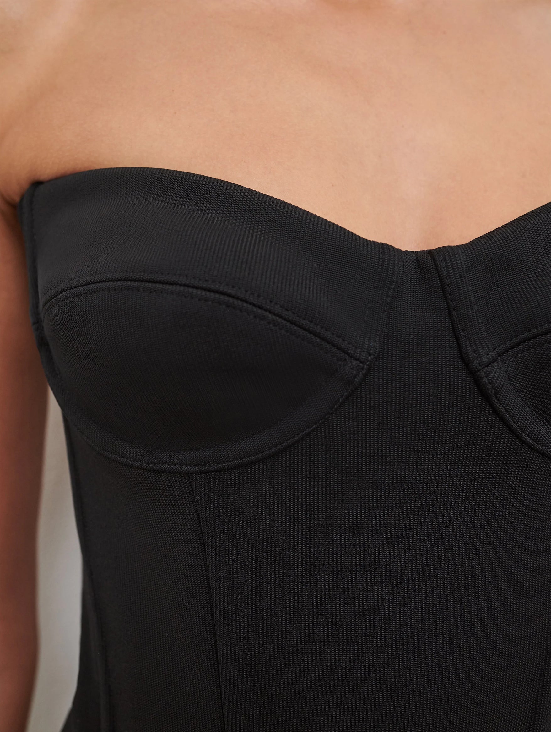 Semi Matte Bustier in Black