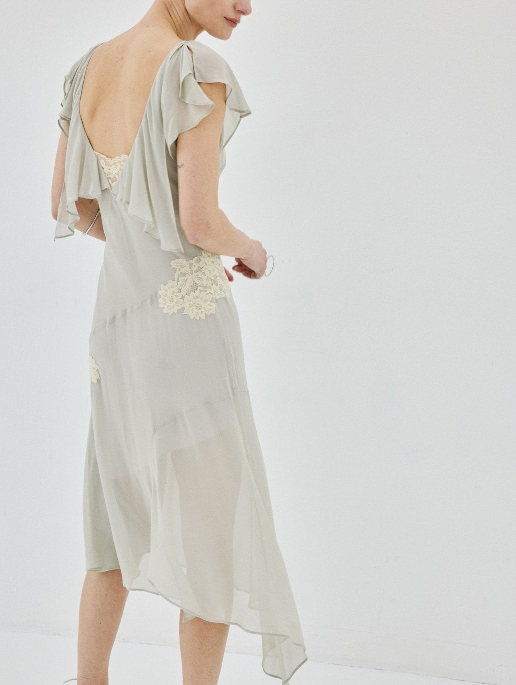 Serene Midi Dress in Stone Beige