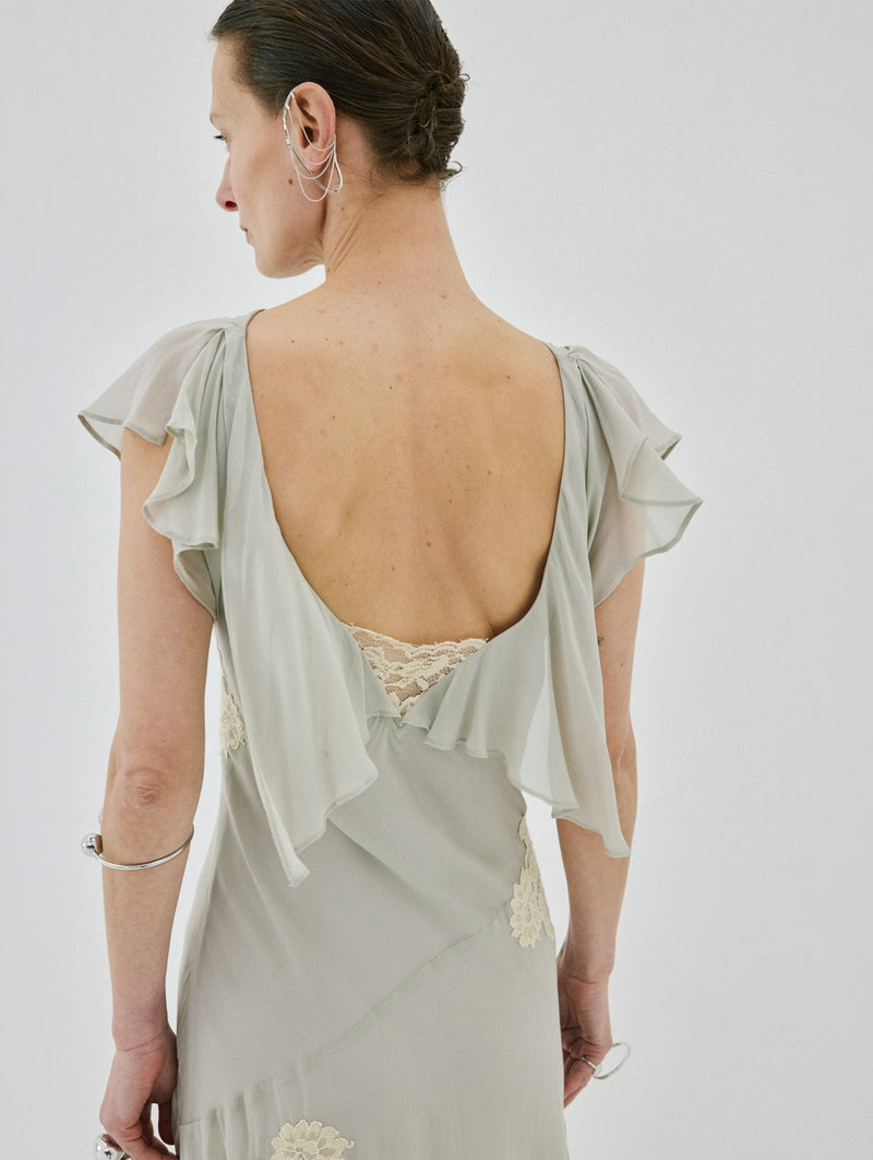 Serene Midi Dress in Stone Beige