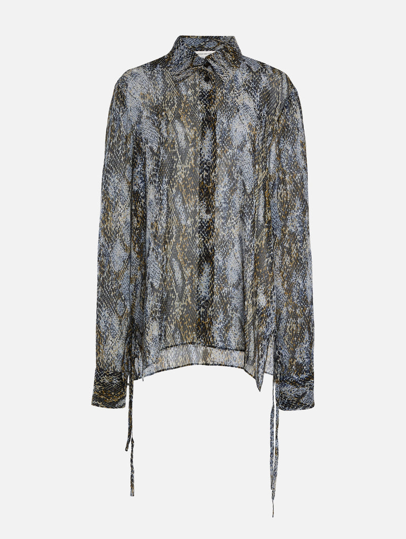 Silk Shirt in Serpent Print