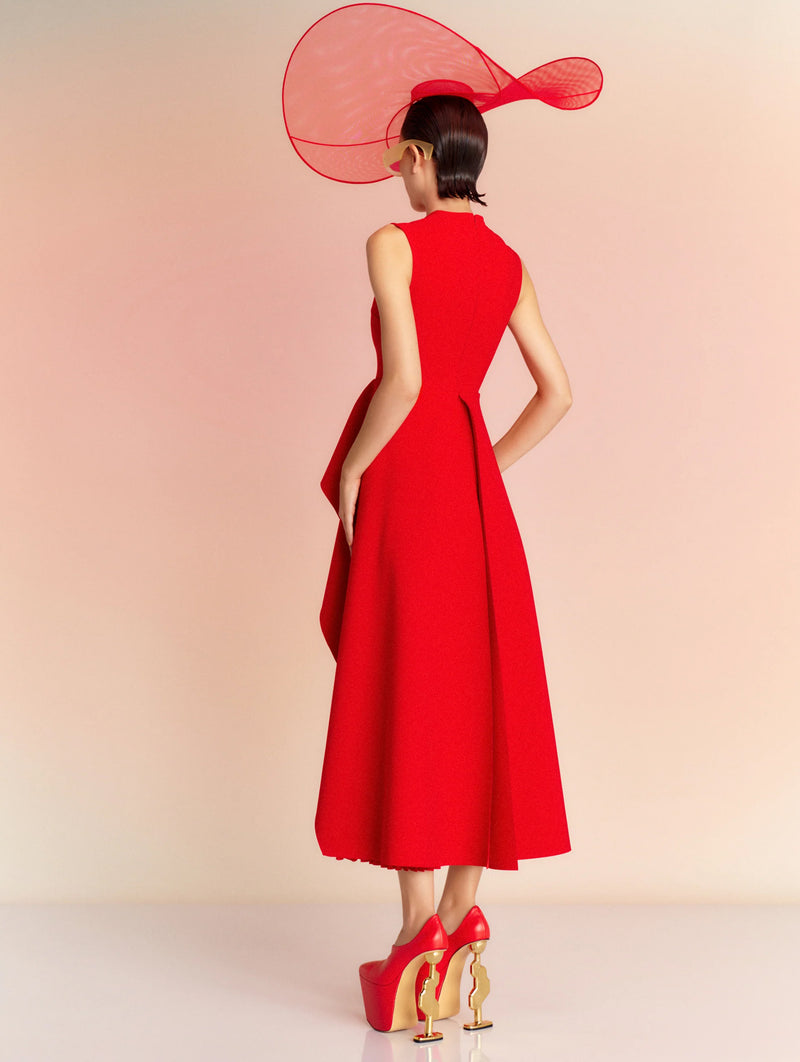 Severny Midi Dress in Red