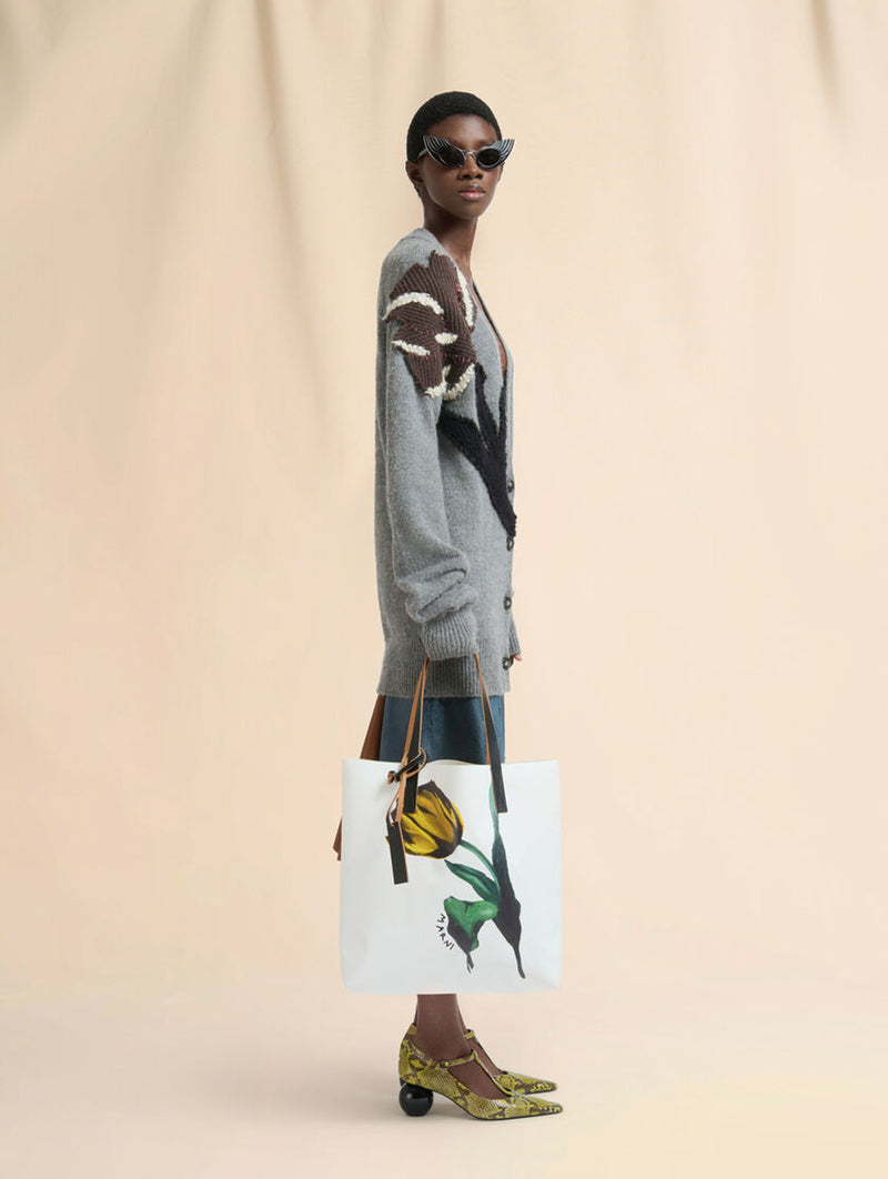 Tribeca Tote in White and Yellow