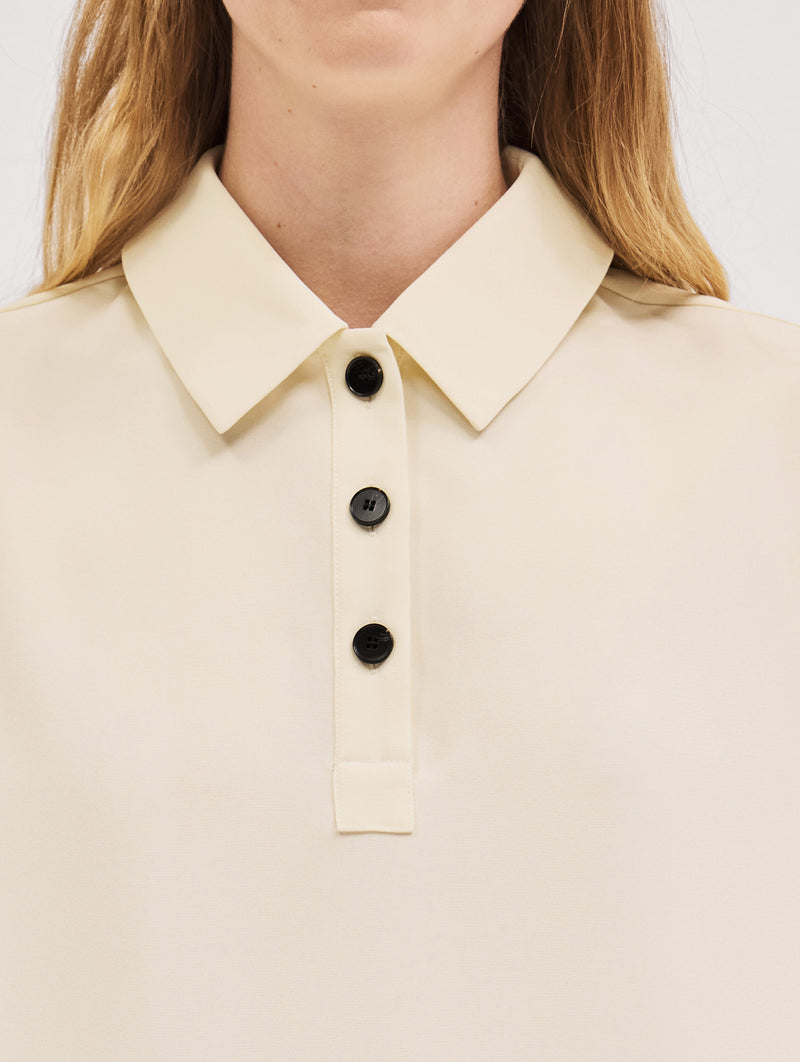 Short Sleeve Orwell Polo in Bone