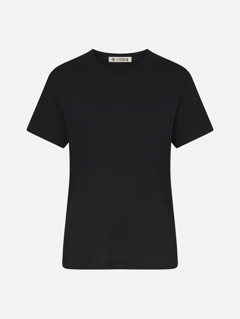 Short Sleeve Boyfriend T-Shirt in Black