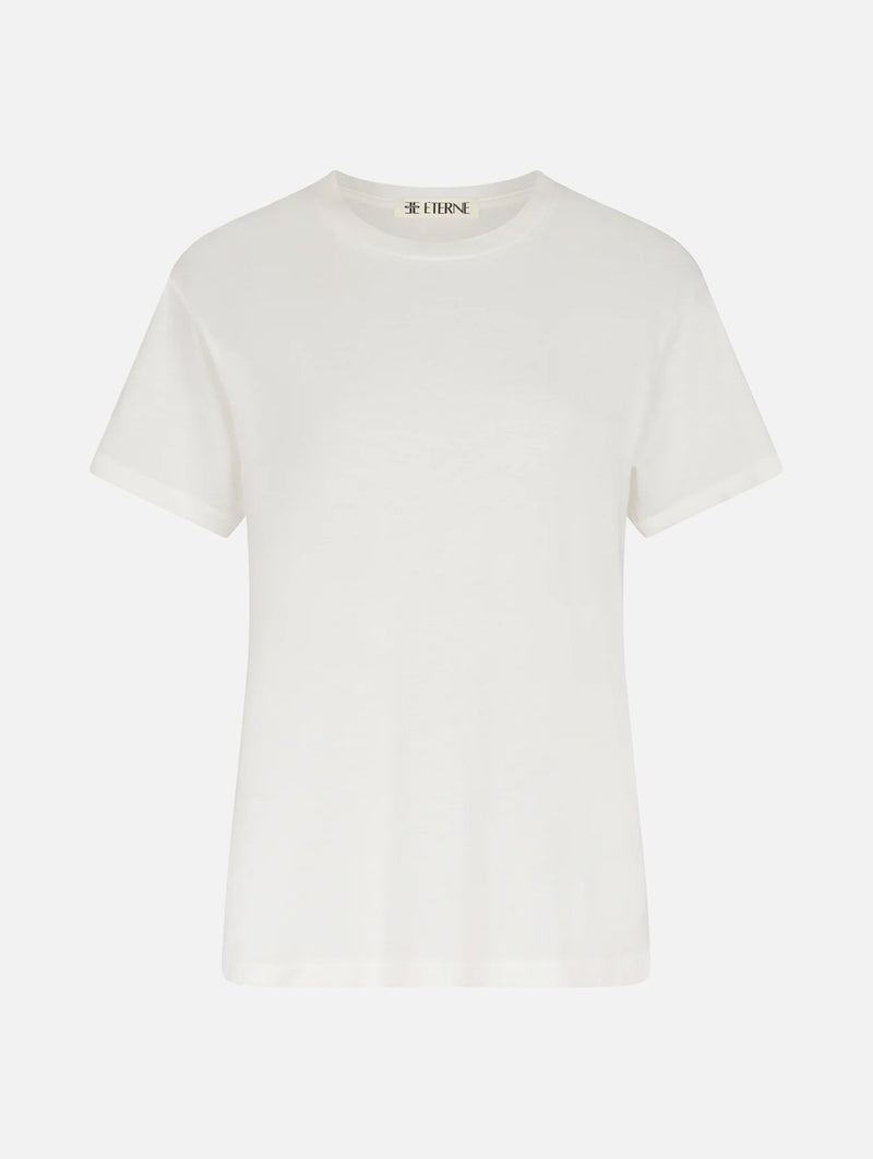 Short Sleeve Boyfriend T-Shirt in Ivory