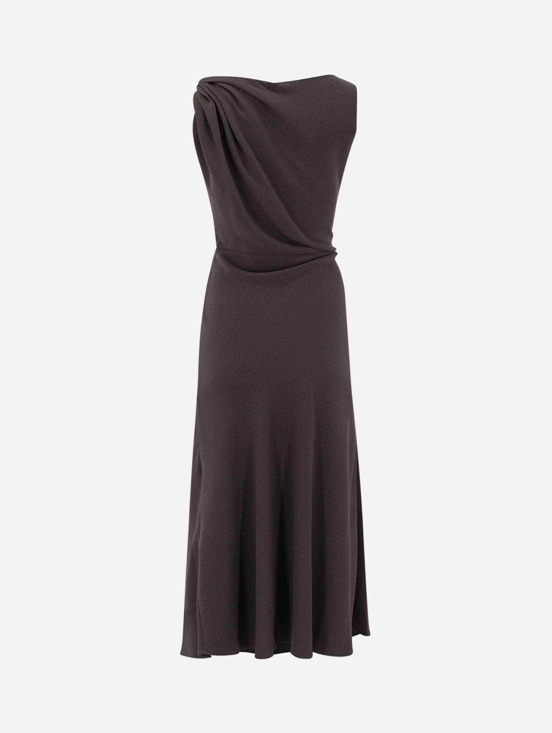 Shoulder Twist Dress in Cacao