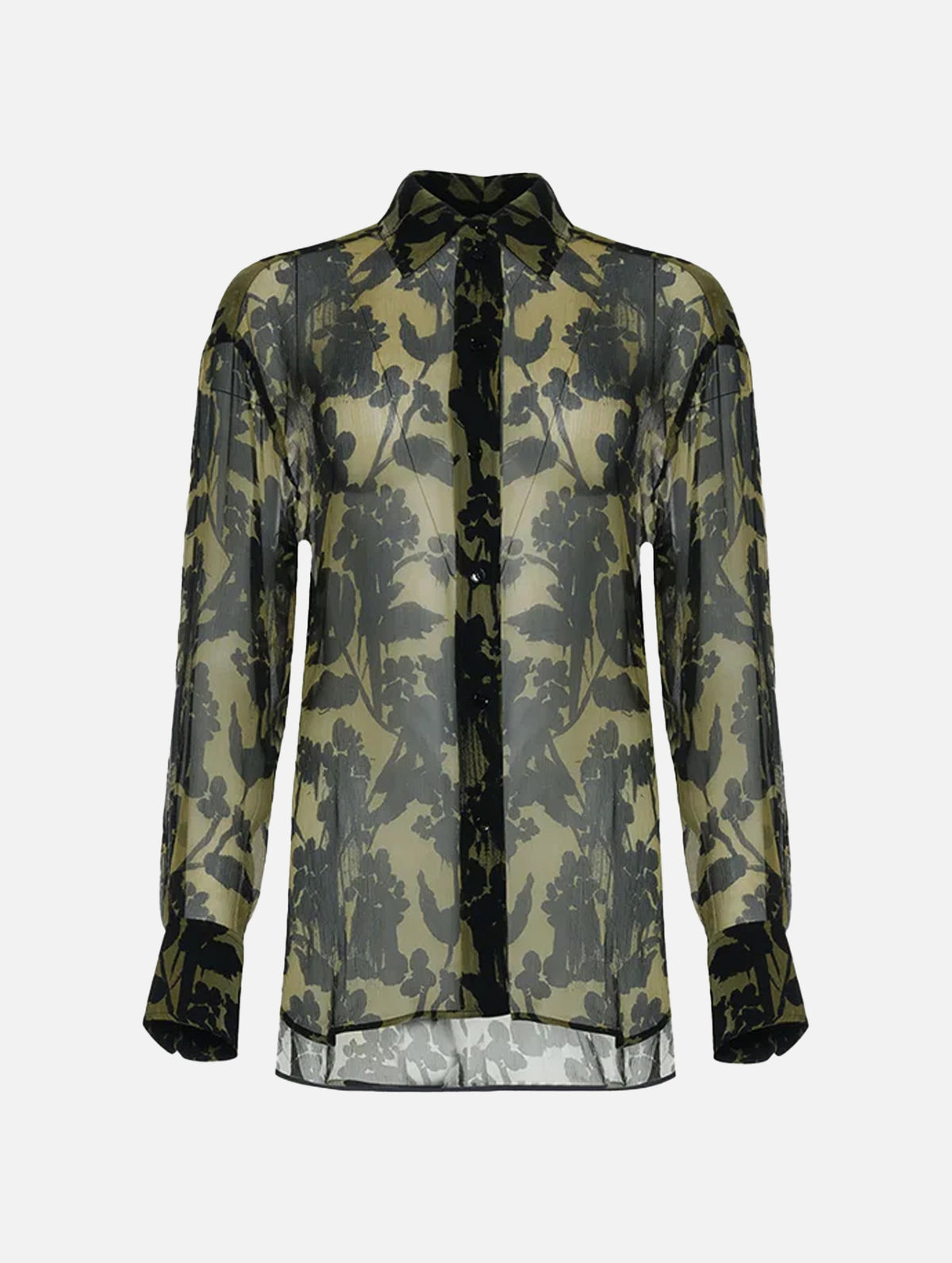 Silk Shirt in Willow Black