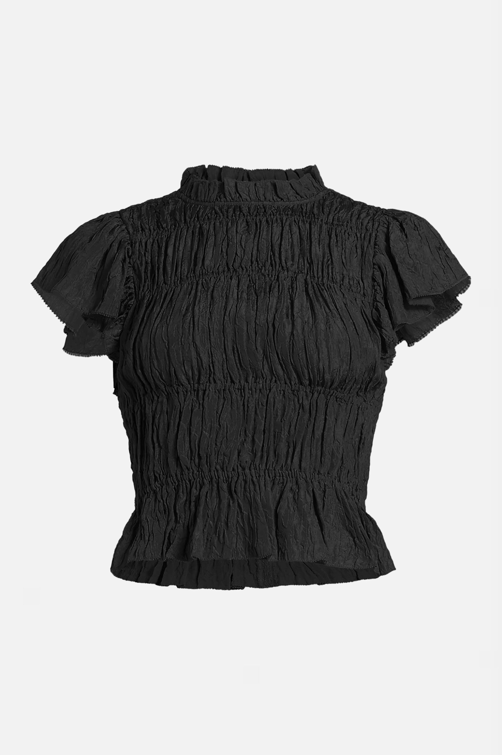 Siya Silk Top in Black