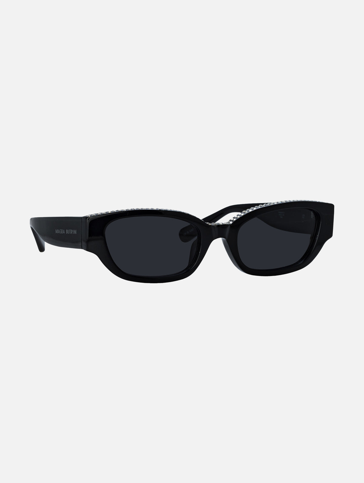 'I need a holiday' Sunglasses in Black Crystals