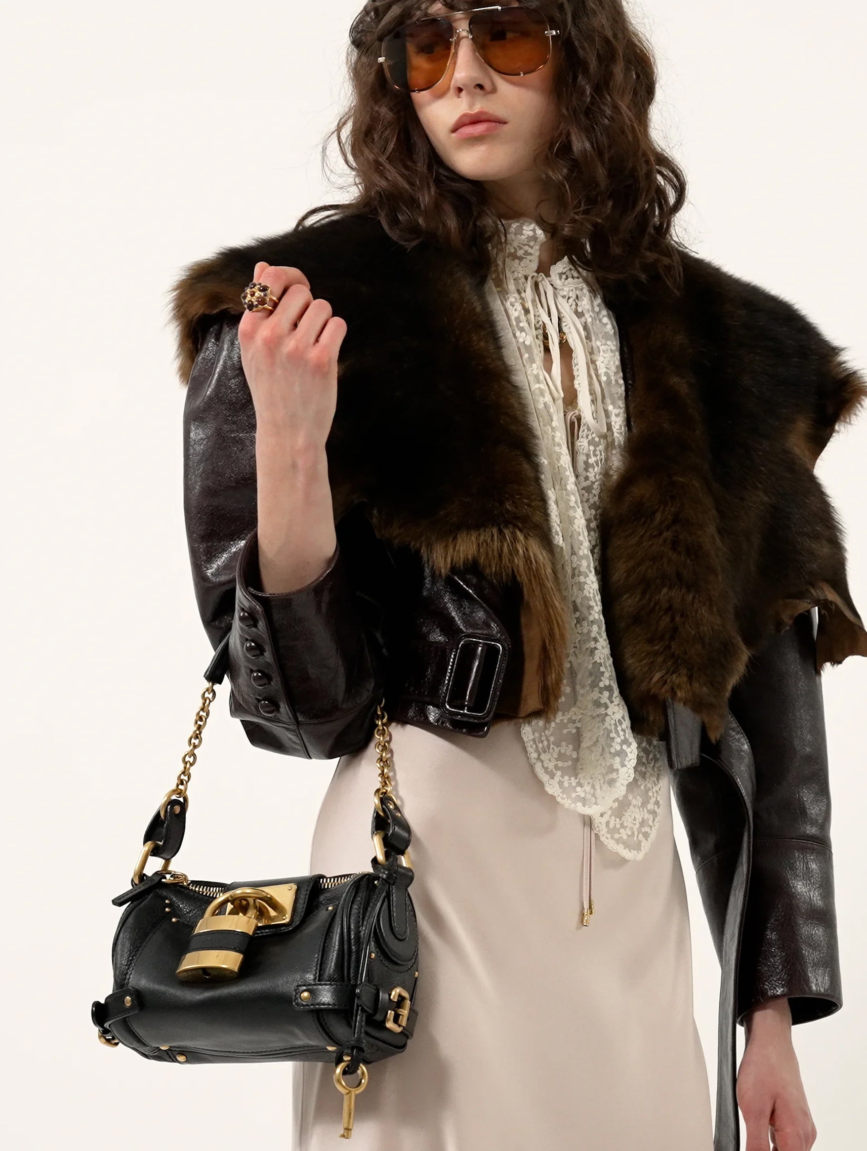 Paddington Small Chain Bag in Black