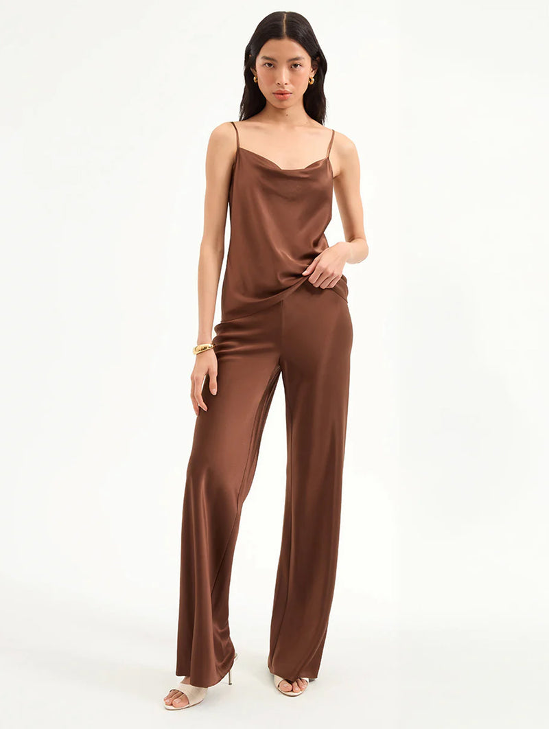 Sola Silk Tank Top in Light Chicory