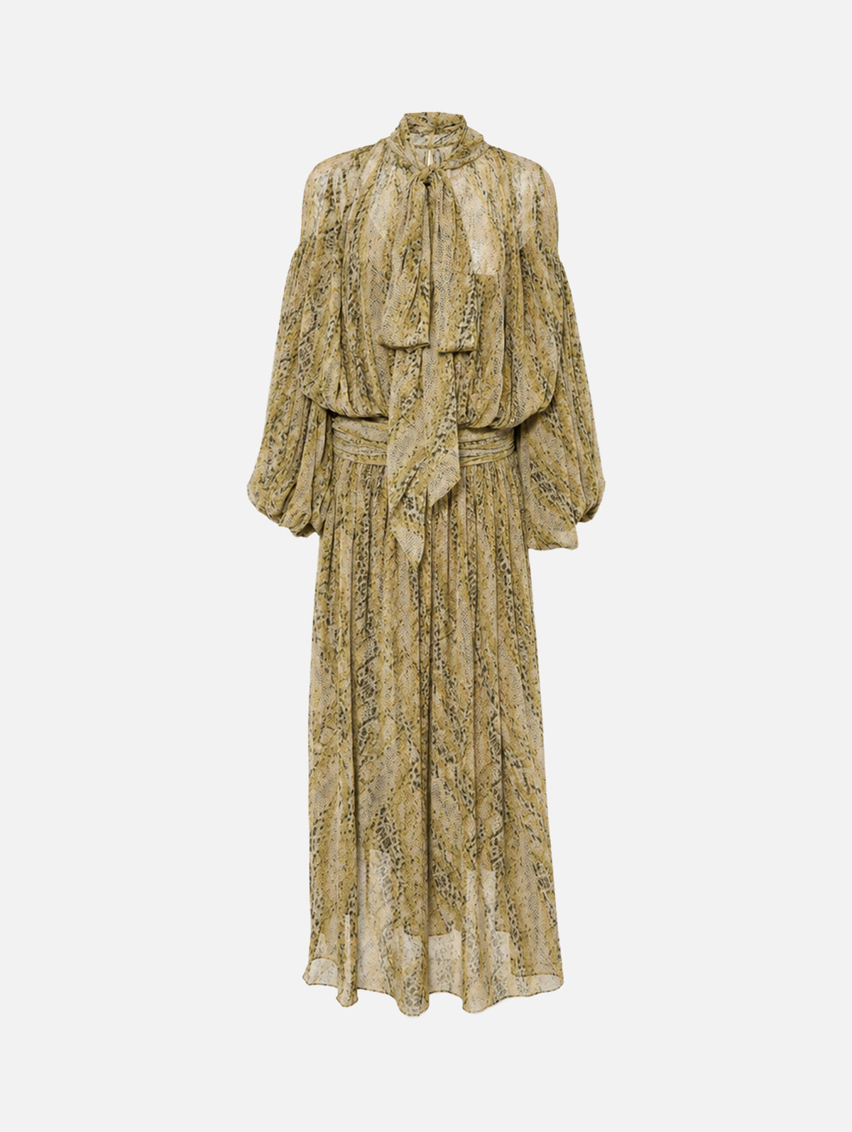 Solana Maxi Dress in Serpiente Yellow