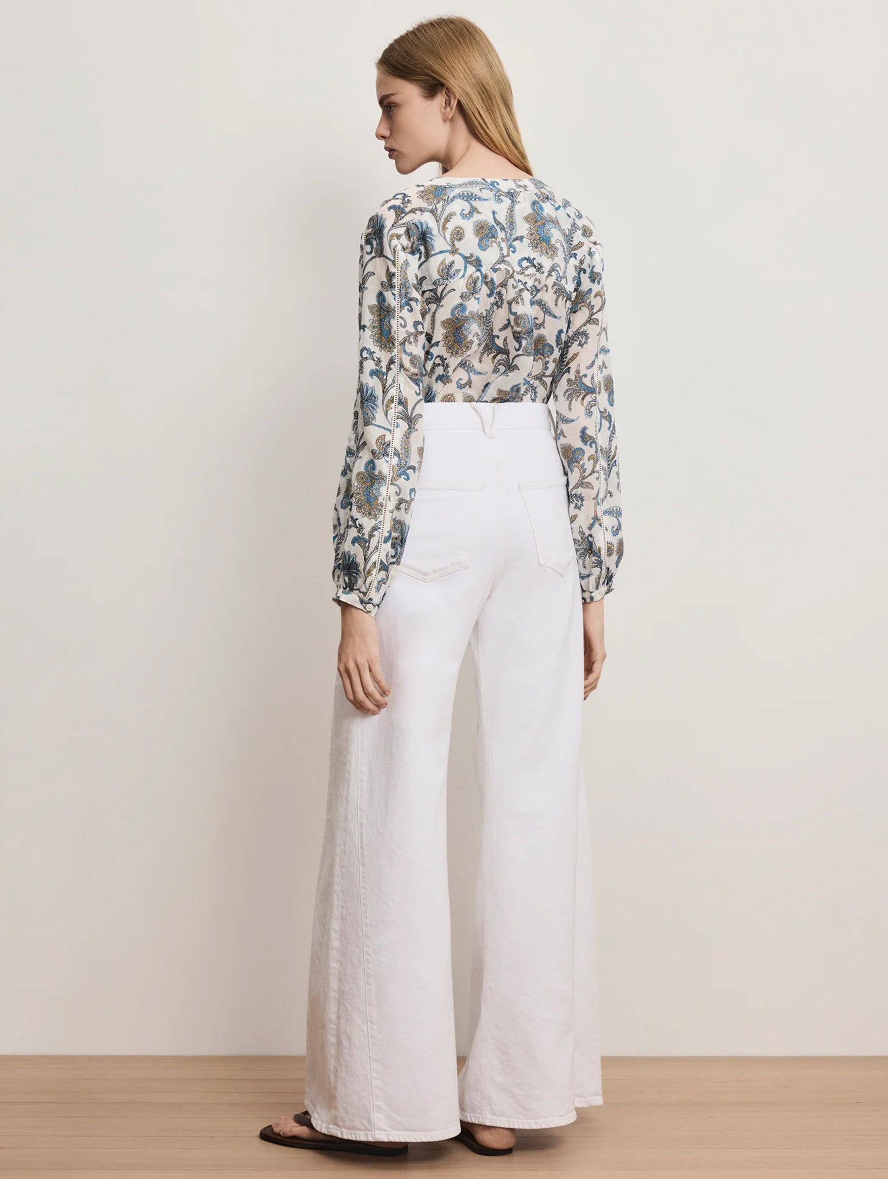 Soleil Blouse in Dove Multi