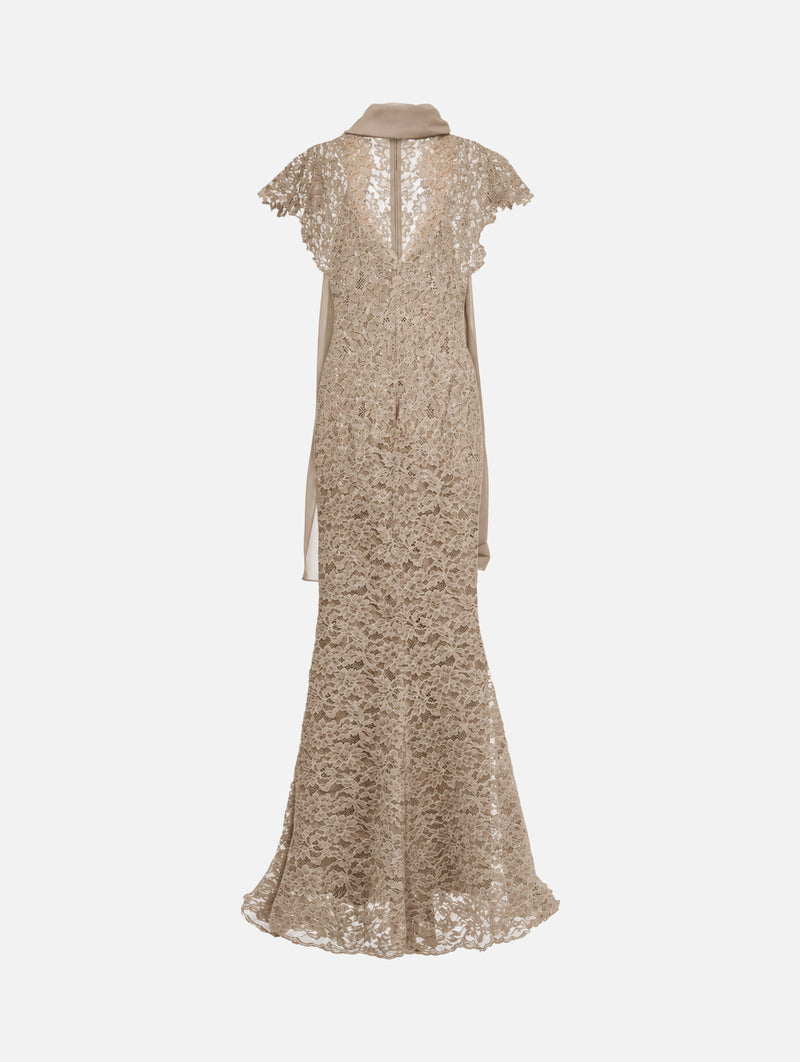 Solina Maxi Dress in Truffle Brown