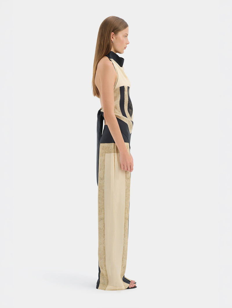 Sona Halter Tie Top in Geo Scape