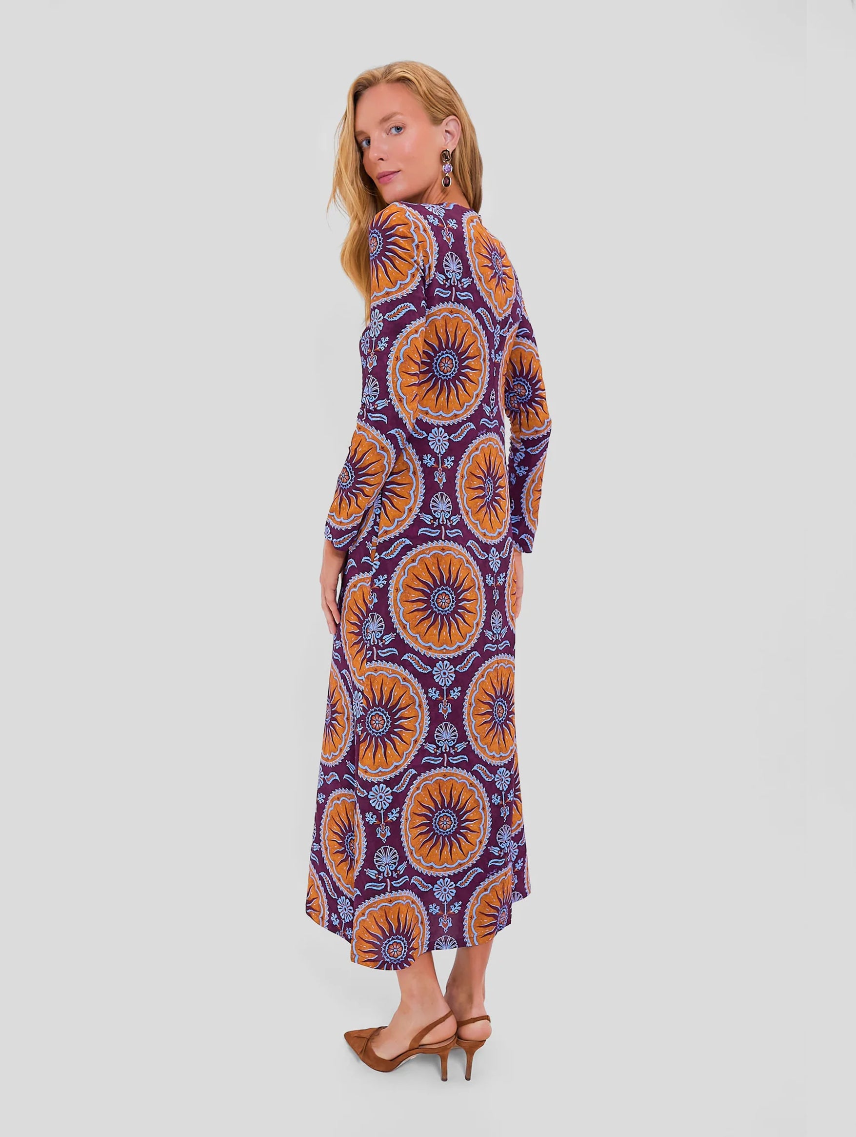 Long Sleeve Swing Dress in Sovereign Purple