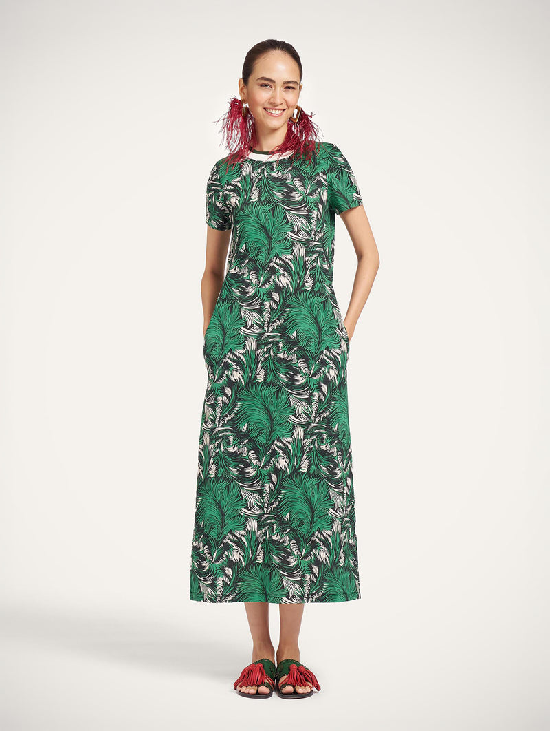 Sporty Swing Dress in Quill Green