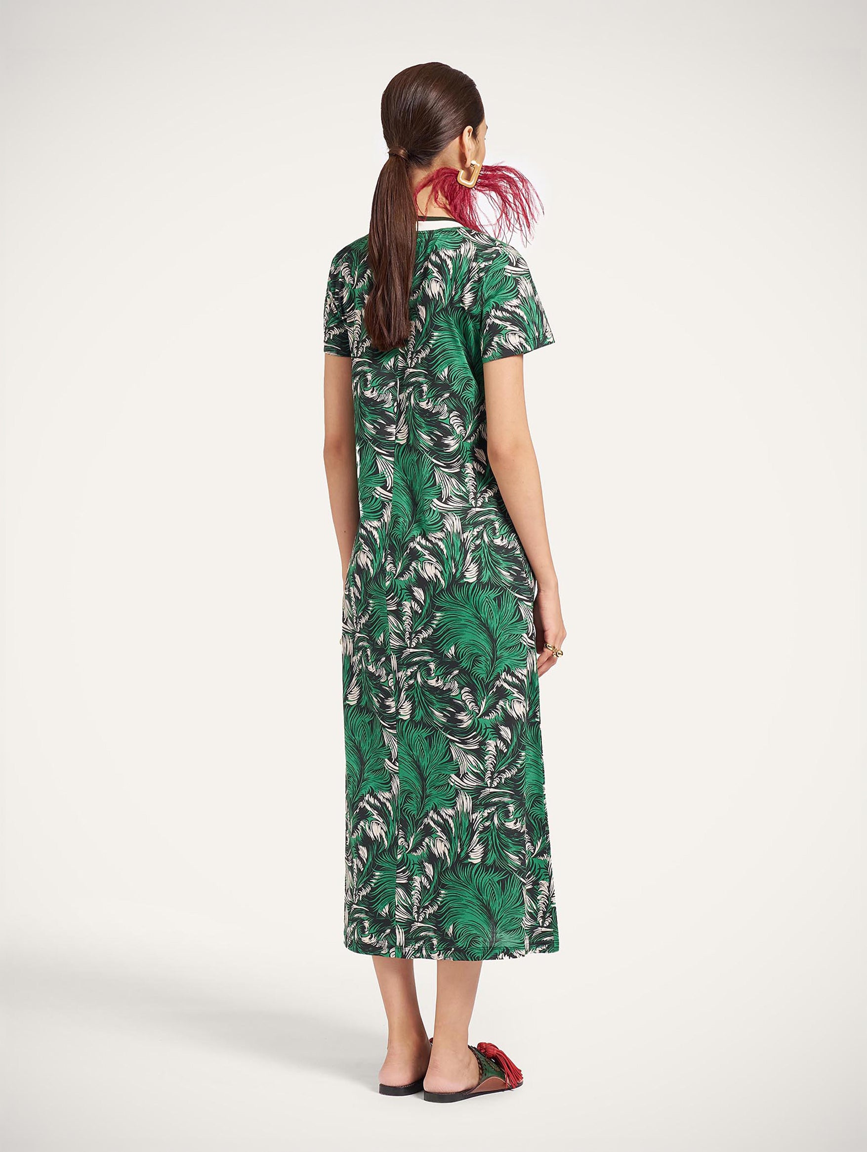 Sporty Swing Dress in Quill Green