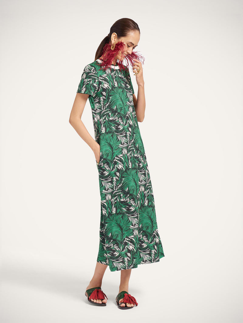 Sporty Swing Dress in Quill Green