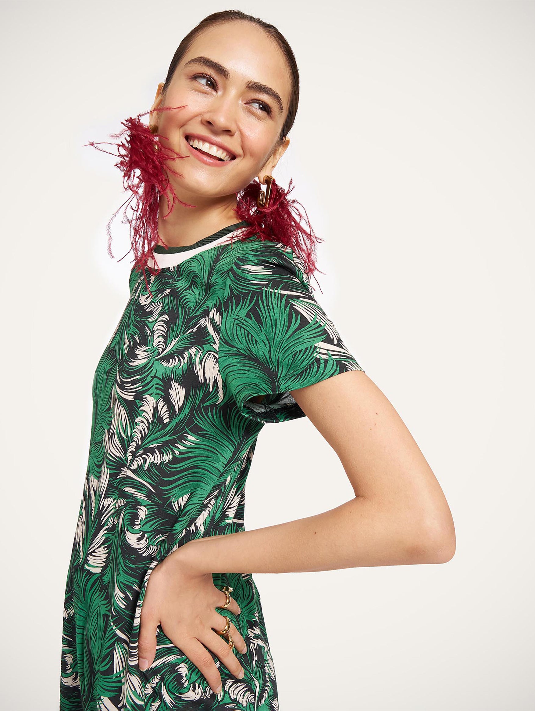 Sporty Swing Dress in Quill Green