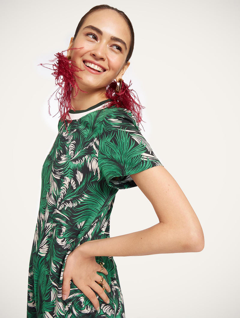 Sporty Swing Dress in Quill Green