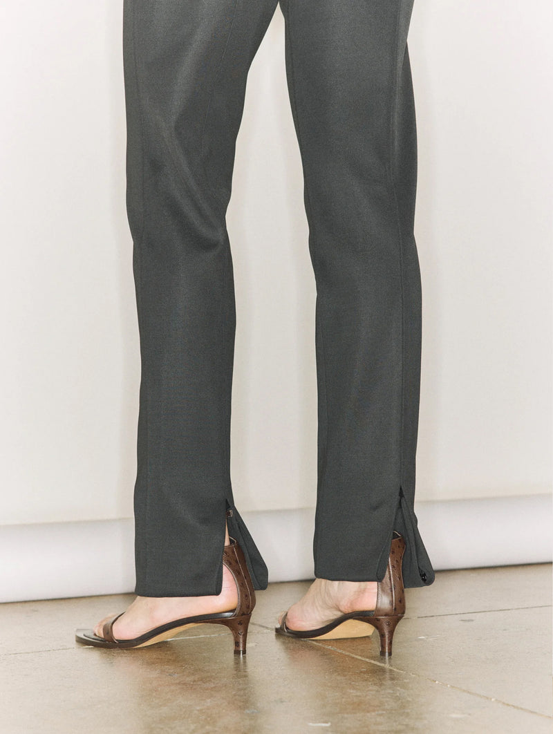 Spring Bonded Twill Elfie Regular Trouser in Black