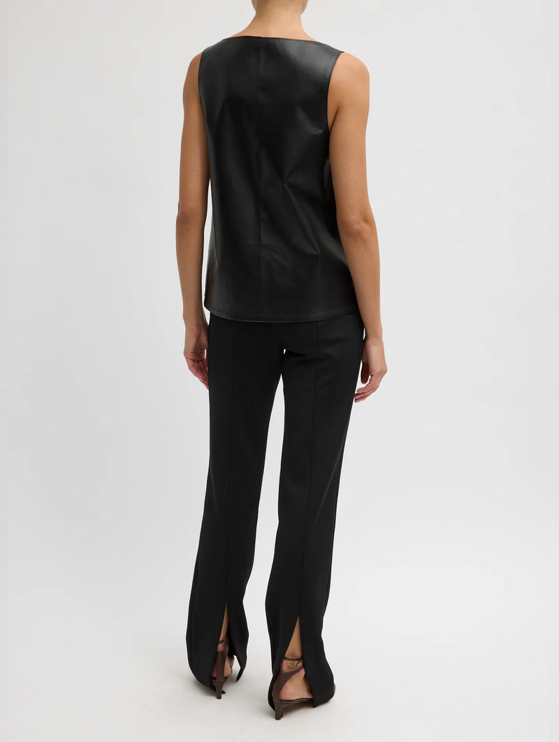 Spring Bonded Twill Elfie Regular Trouser in Black