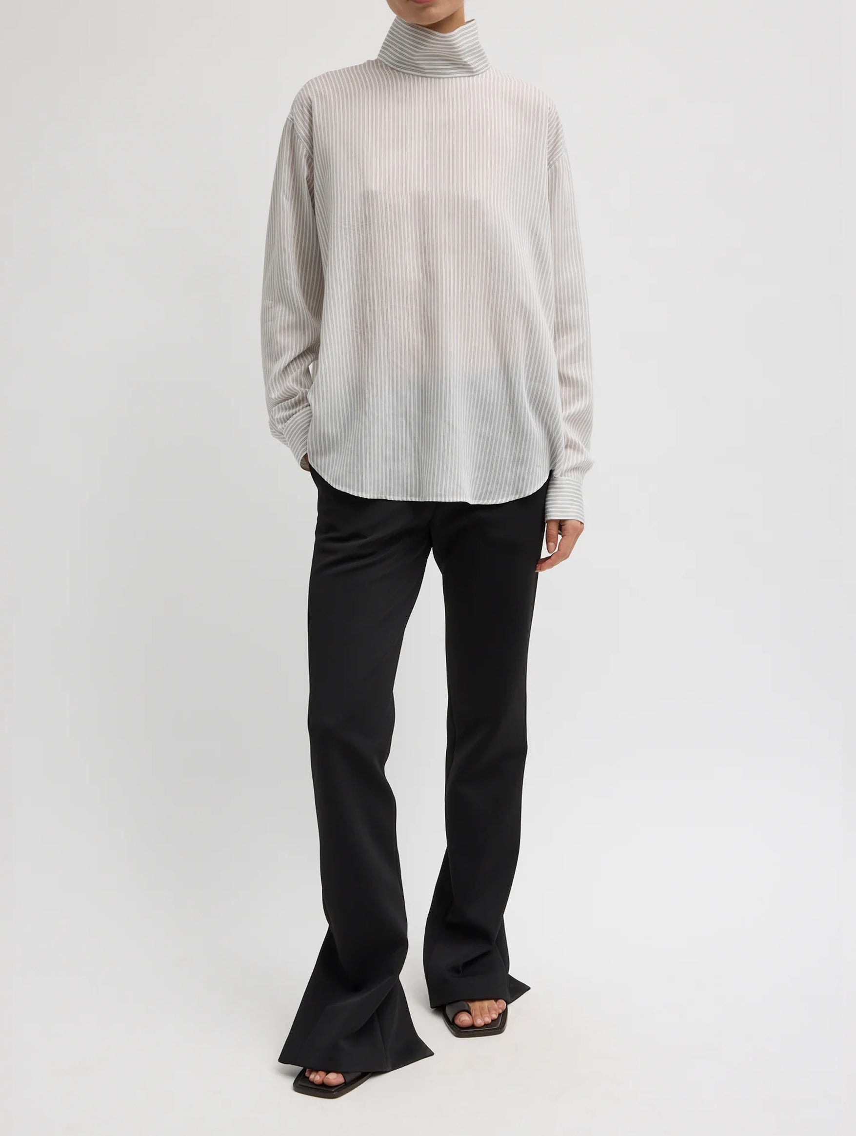 Spring Bonded Twill Elfie Regular Trouser in Black