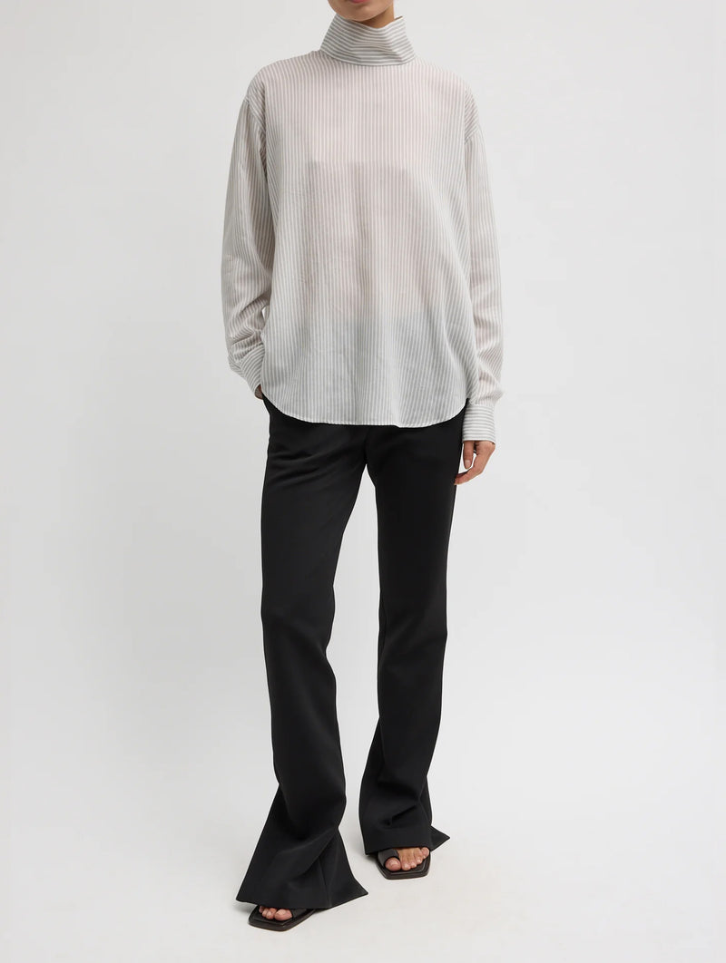 Spring Bonded Twill Elfie Regular Trouser in Black