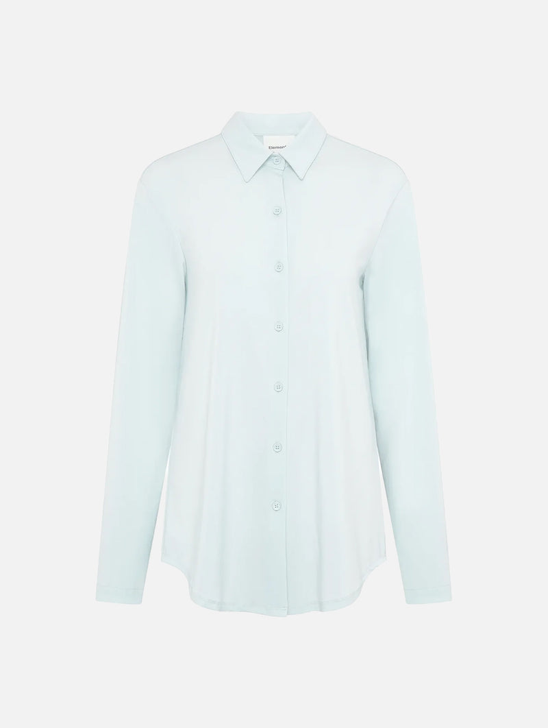 Staple Silk Shirt in Ice Blue