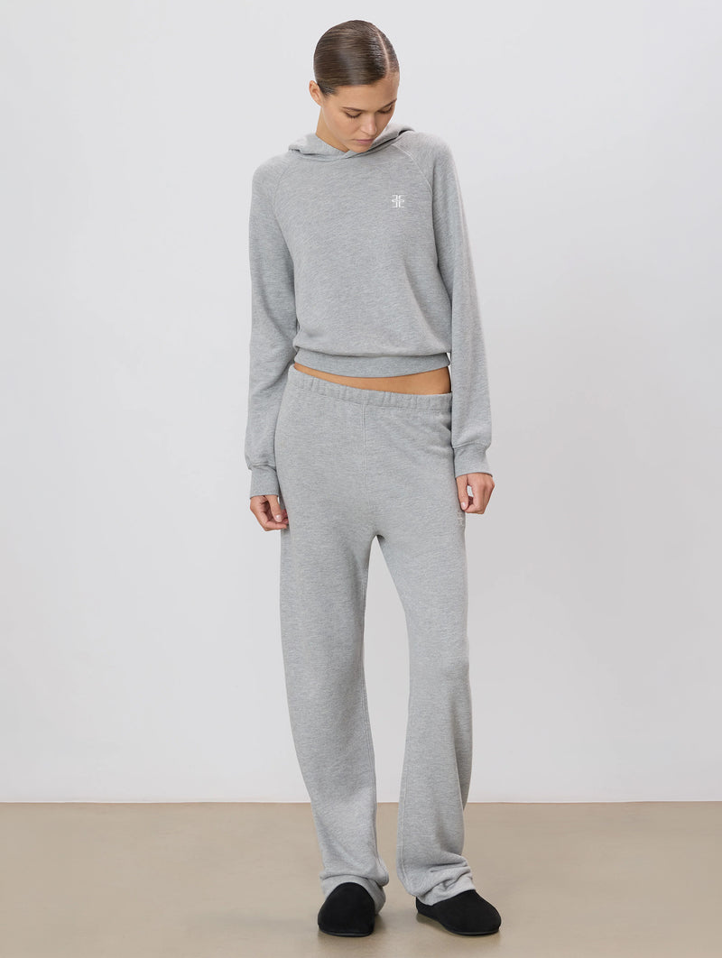 Straight Leg Sweatpant in Heather Grey