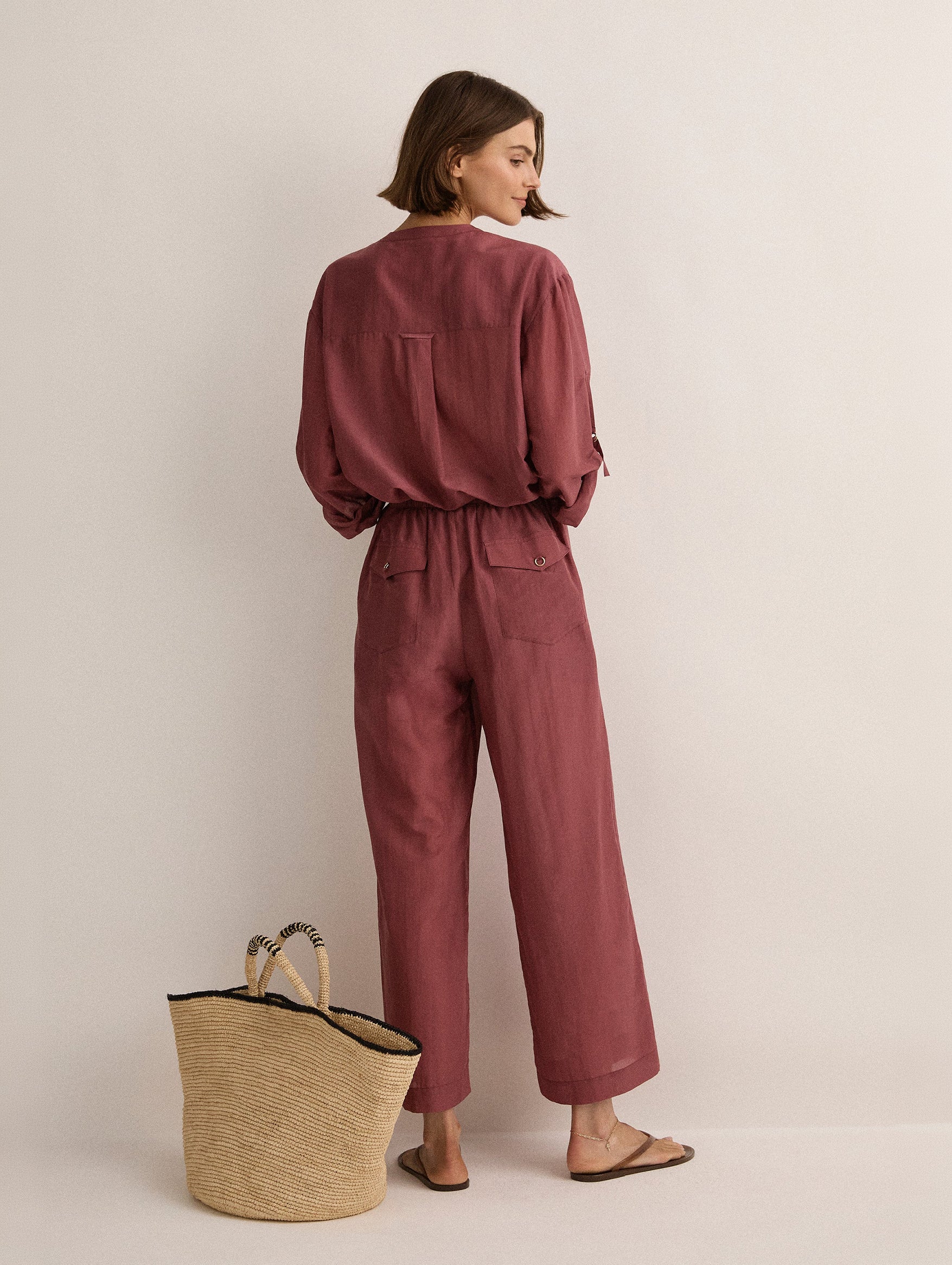 Straight Pant in Plum