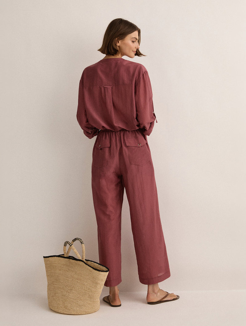 Straight Pant in Plum
