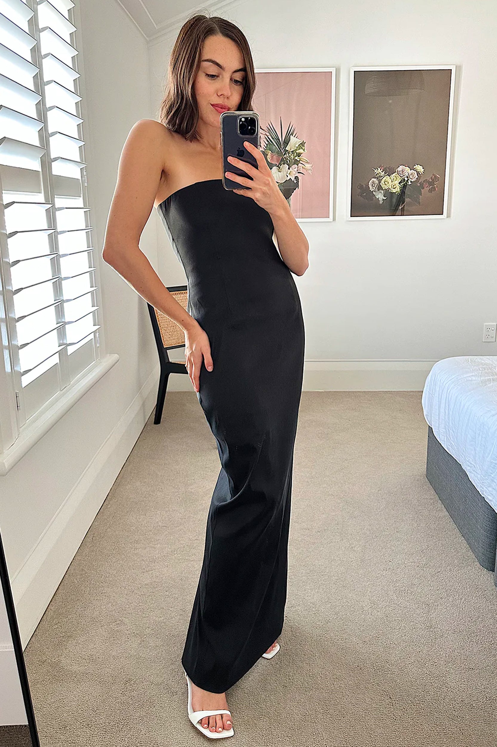 Strapless Long Dress in Black