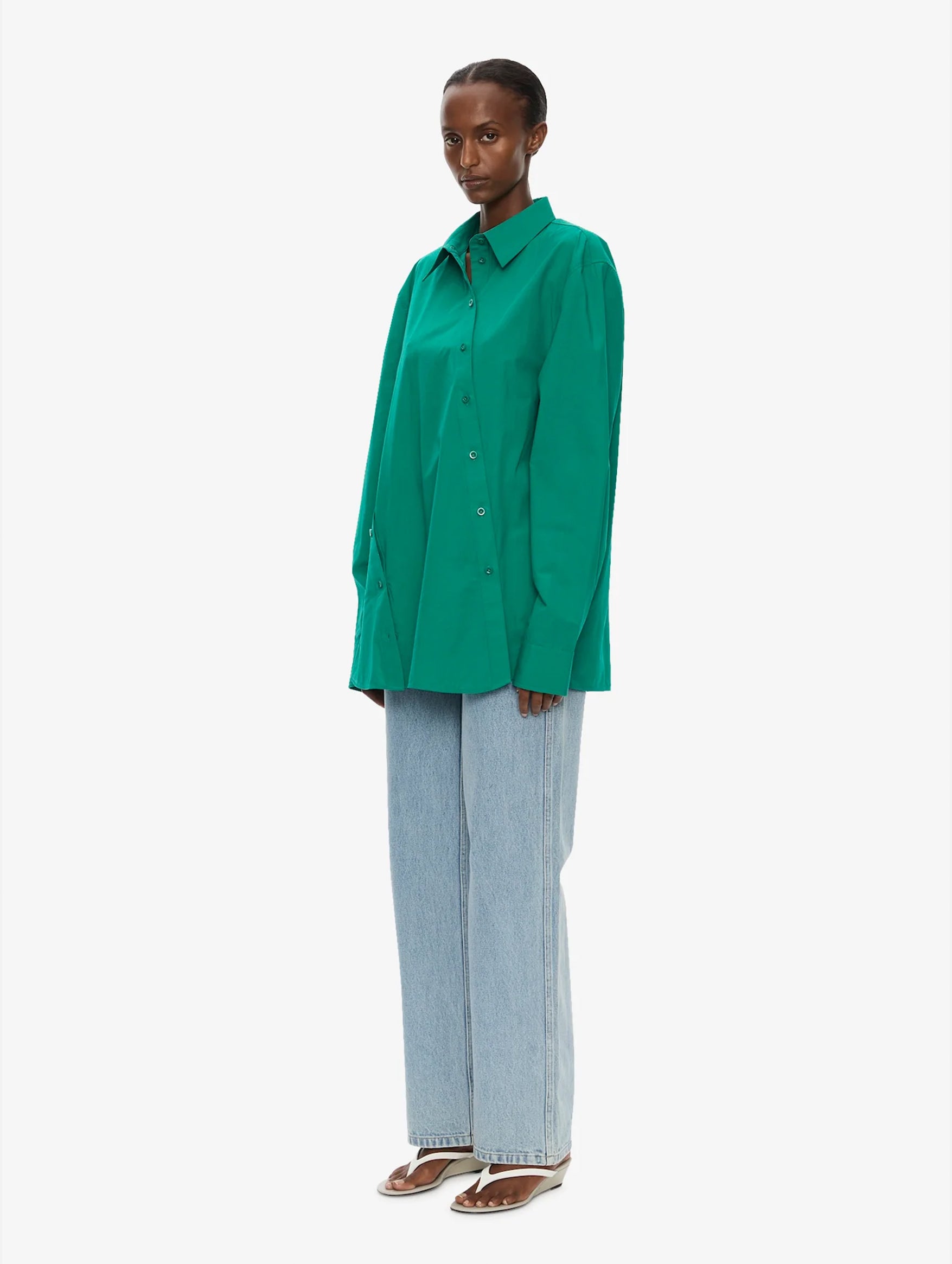 Swirl Shirt in Malachite