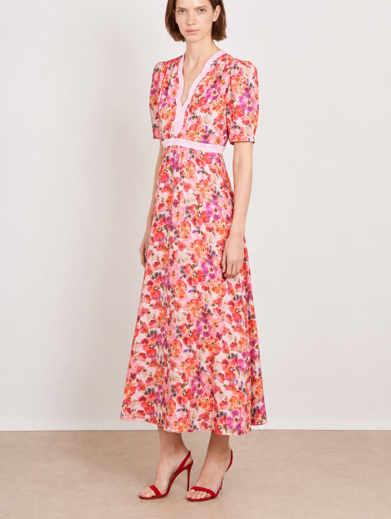 Tabitha-C Dress in Kinjaro Garden Pink