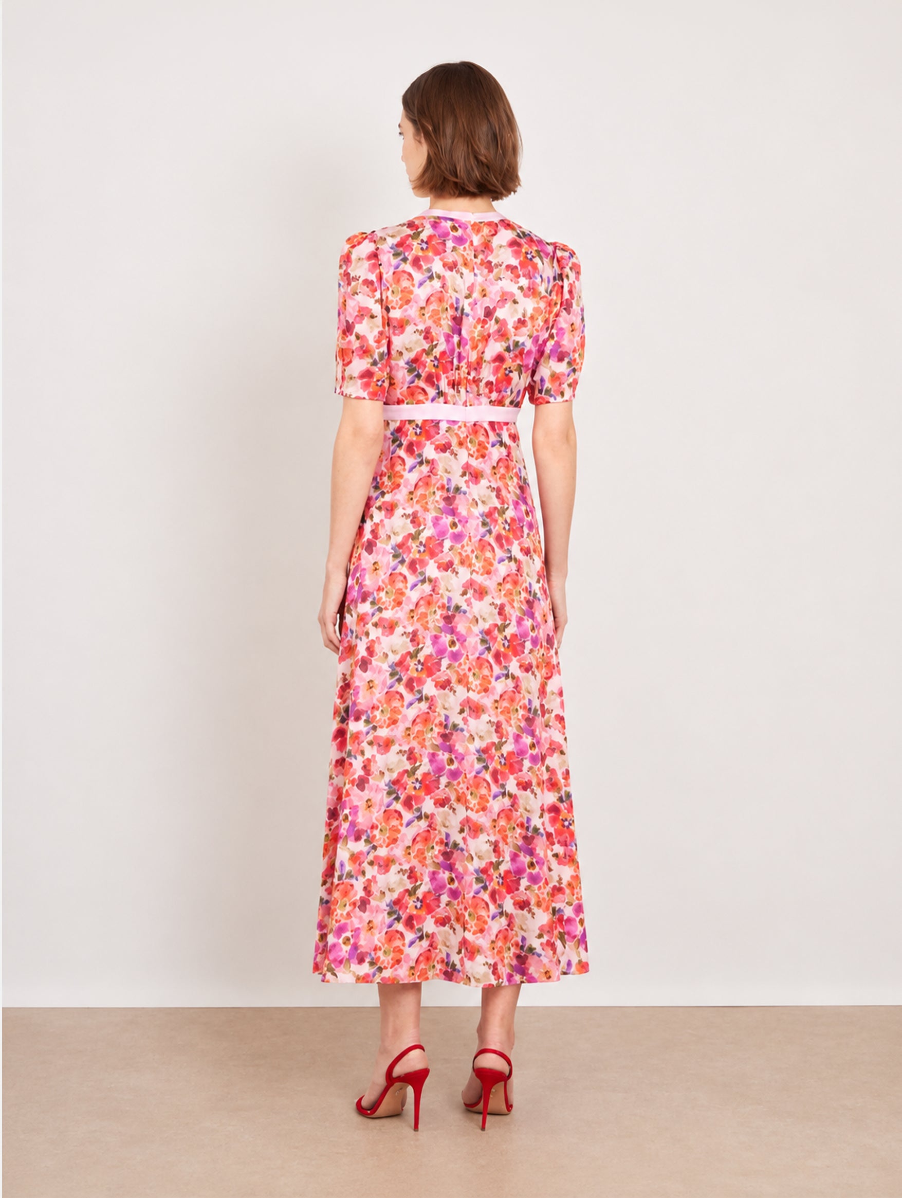 Tabitha-C Dress in Kinjaro Garden Pink