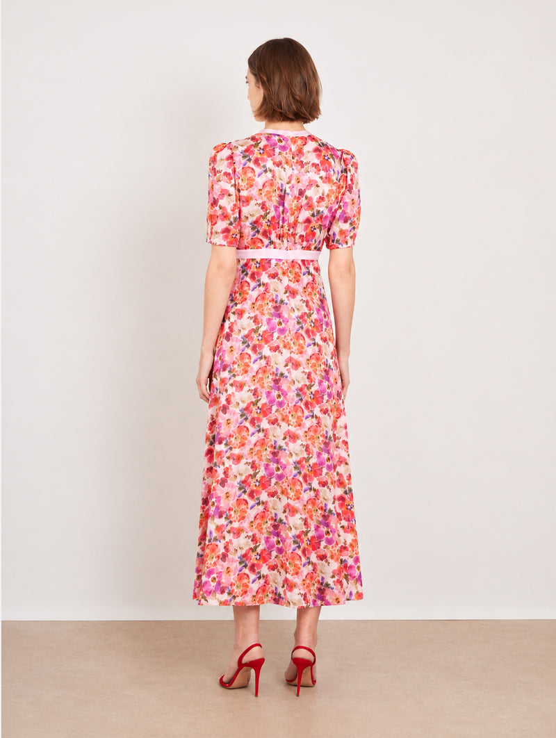Tabitha-C Dress in Kinjaro Garden Pink