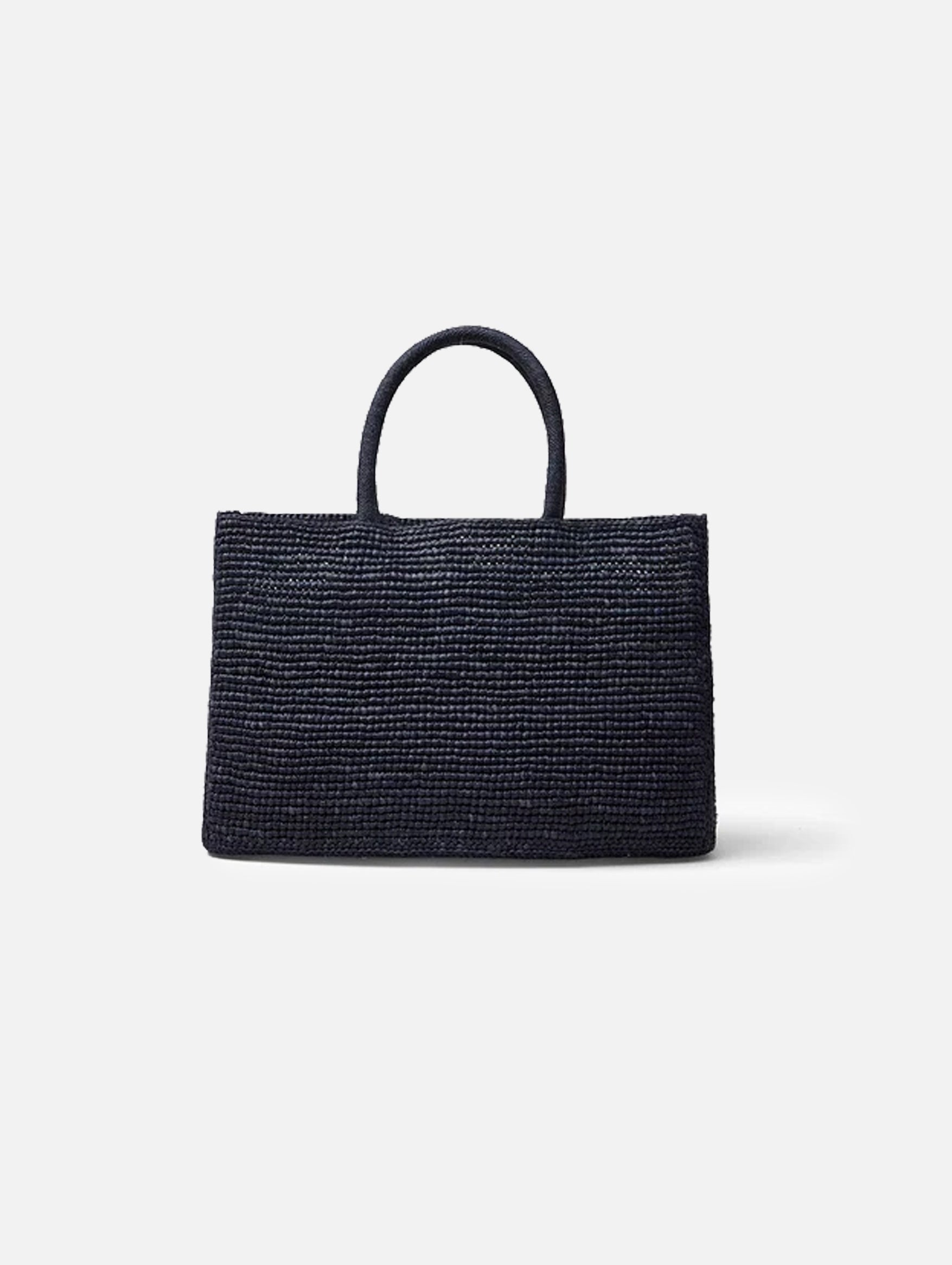 The Charlotte Raffia Bag Small in Navy