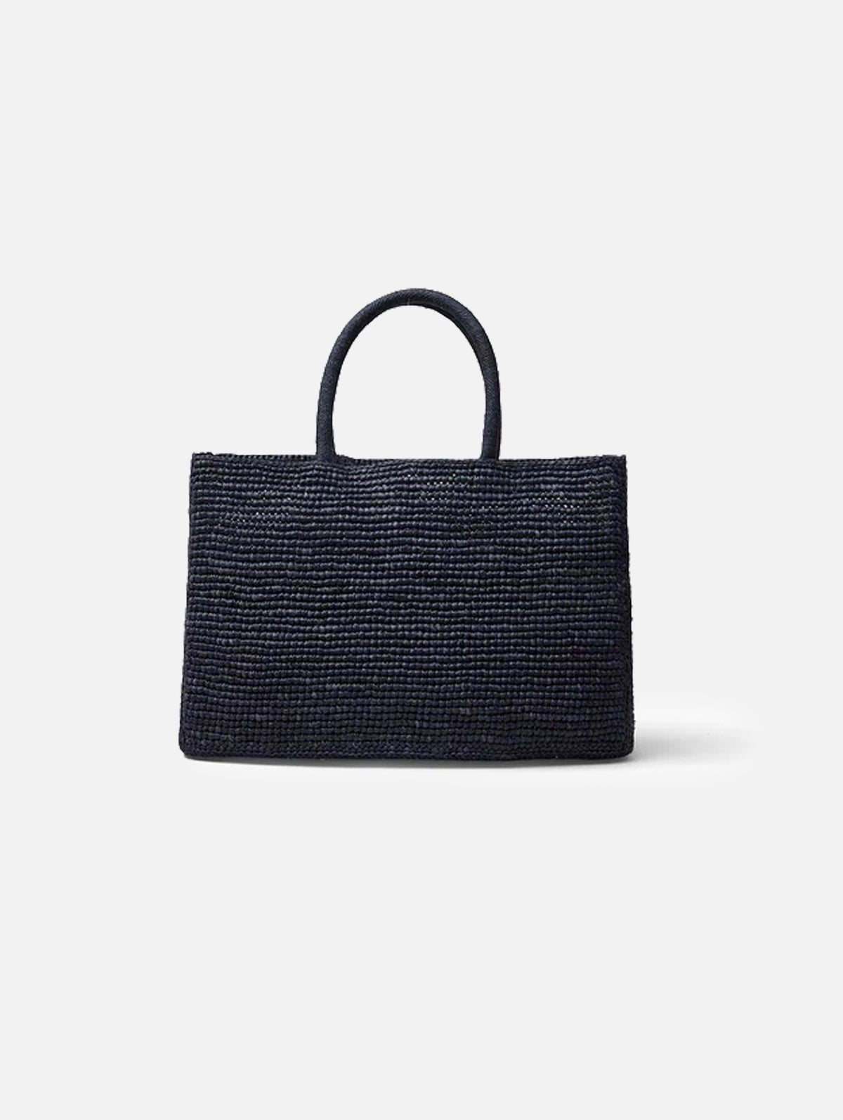 The Charlotte Raffia Bag Small in Navy
