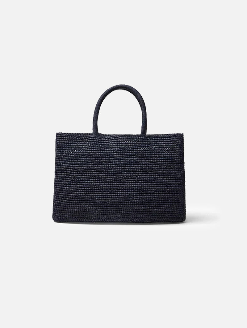The Charlotte Raffia Bag Small in Navy