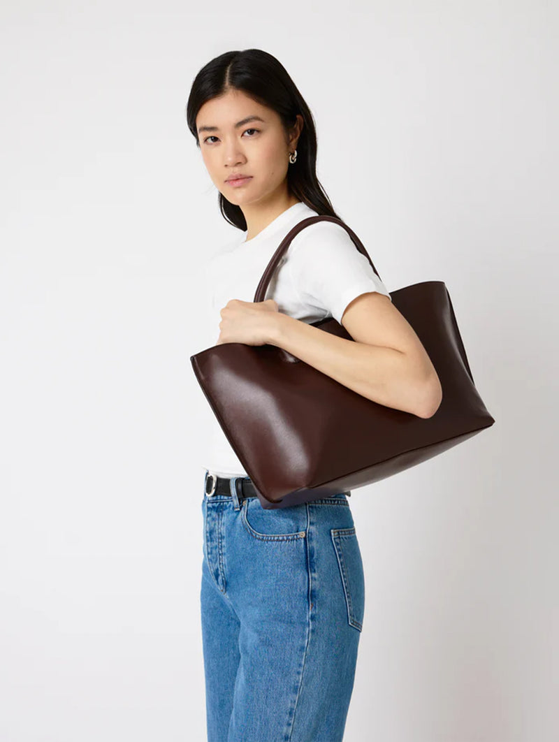 The Grace Tote in Sepia Brown