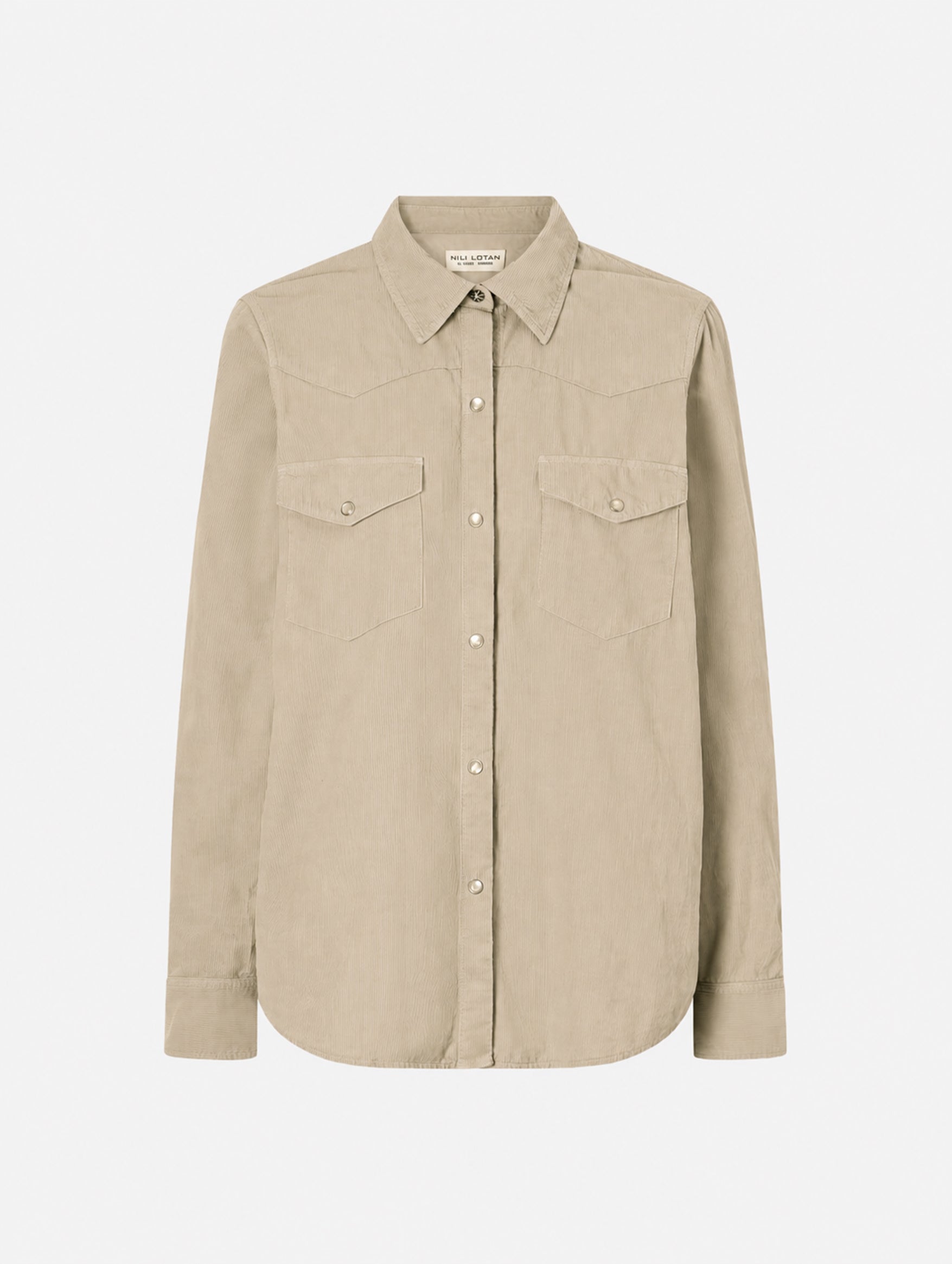 Travis Corduroy Shirt in Travertine