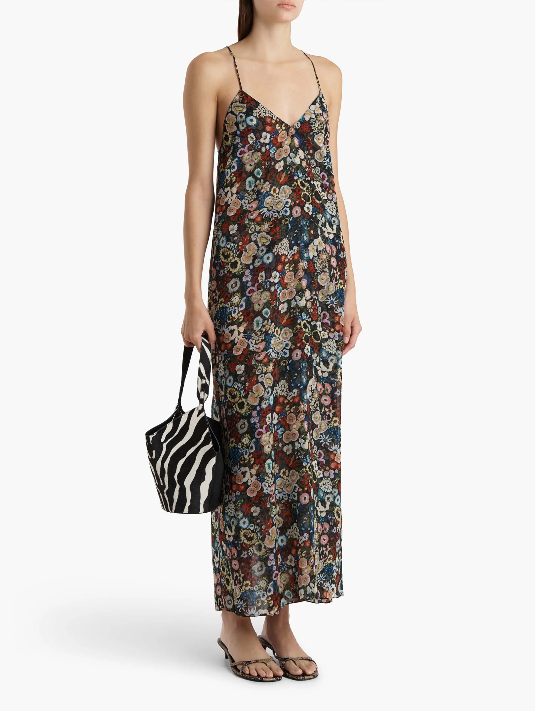 Taja Dress in Black Multi