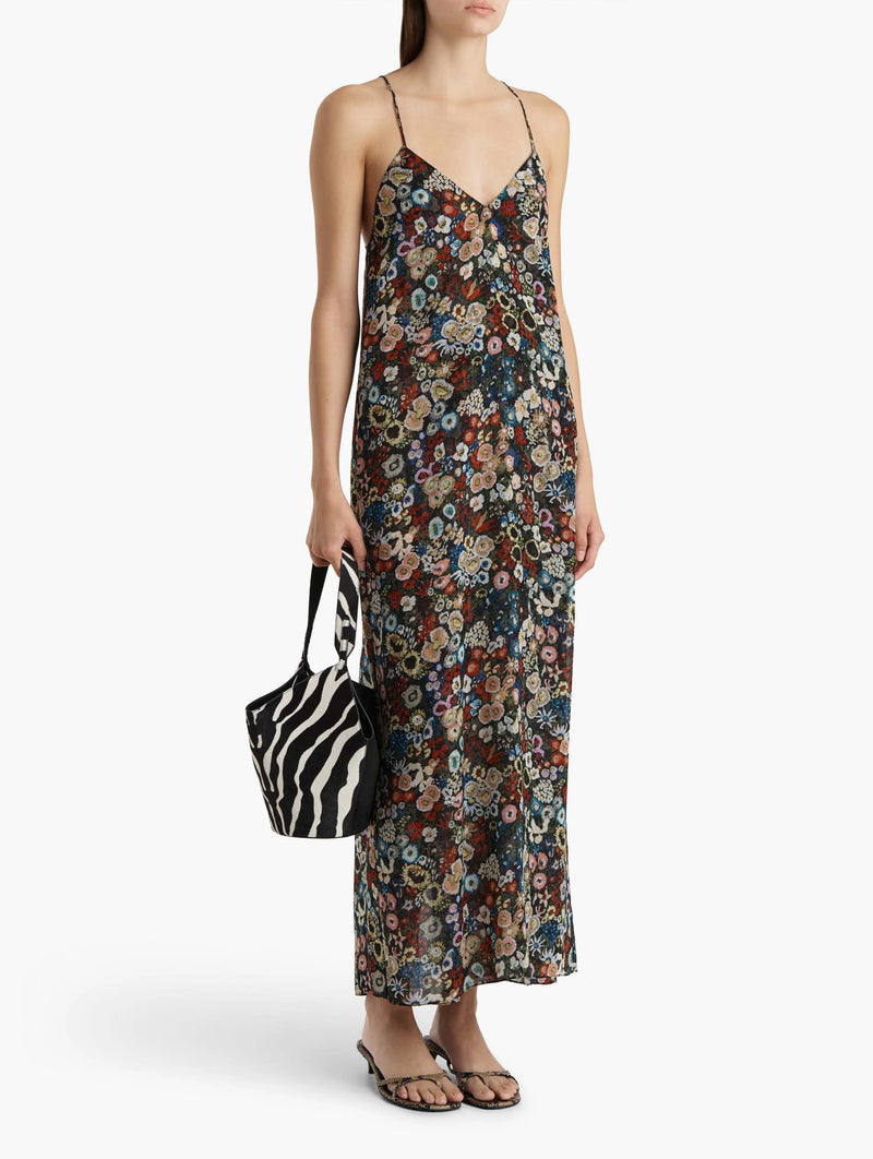 Taja Dress in Black Multi