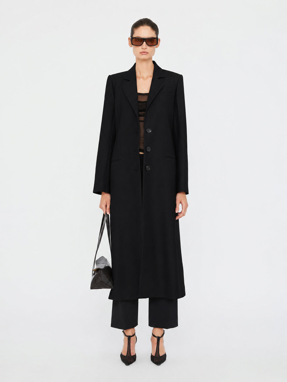 Talus Tailored Coat in Black
