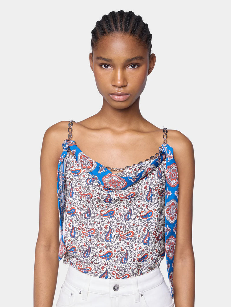 Haut Tank Top in Bandana Paisley Cream