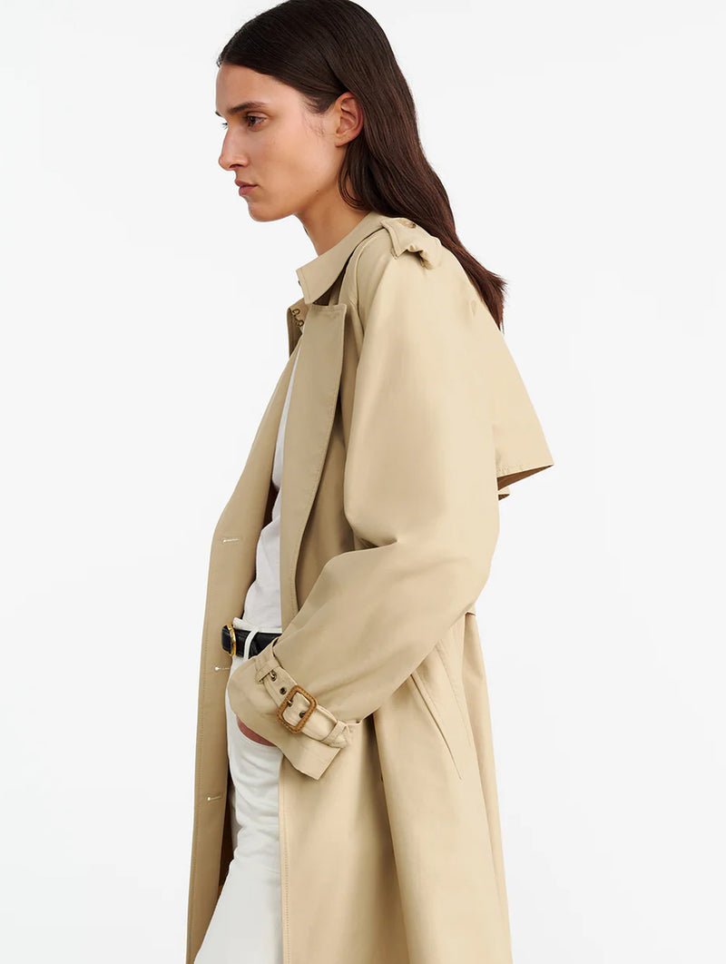Tanner Trench Coat in Khaki