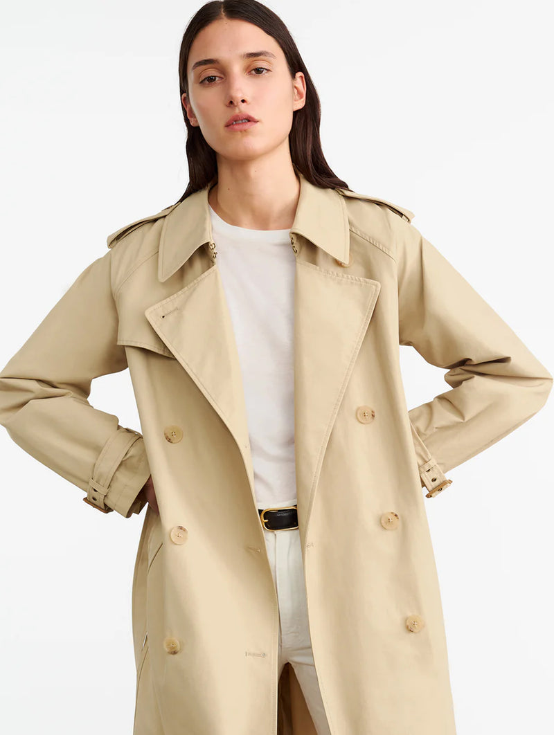 Tanner Trench Coat in Khaki
